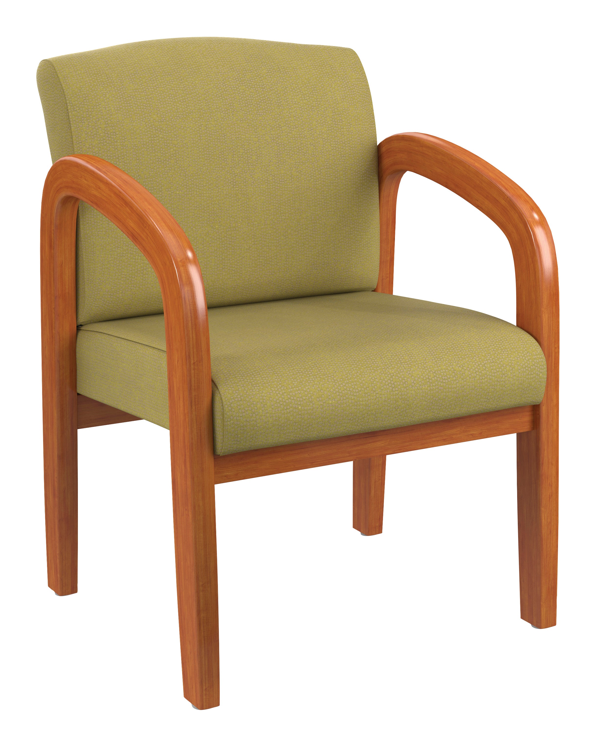 Medium Oak Finish Wood Visitor Chair